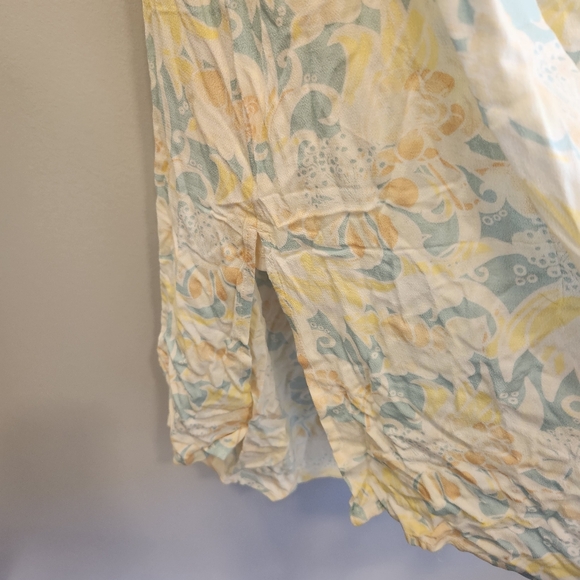 BP. Nordstrom NWT Teal Ivory Zel Floral Halter Slipdress - Picture 6 of 11